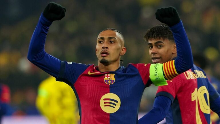 Raphinha maintains outrageous 100% record in Champions League after Barcelona win