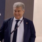 WATCH: Joan Laporta emphatically reacts to Dani Olmo and Pau Victor registration