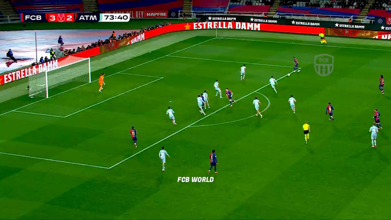 WATCH: Robert Lewandowski establishes two-goal cushion for Barcelona against Atletico Madrid