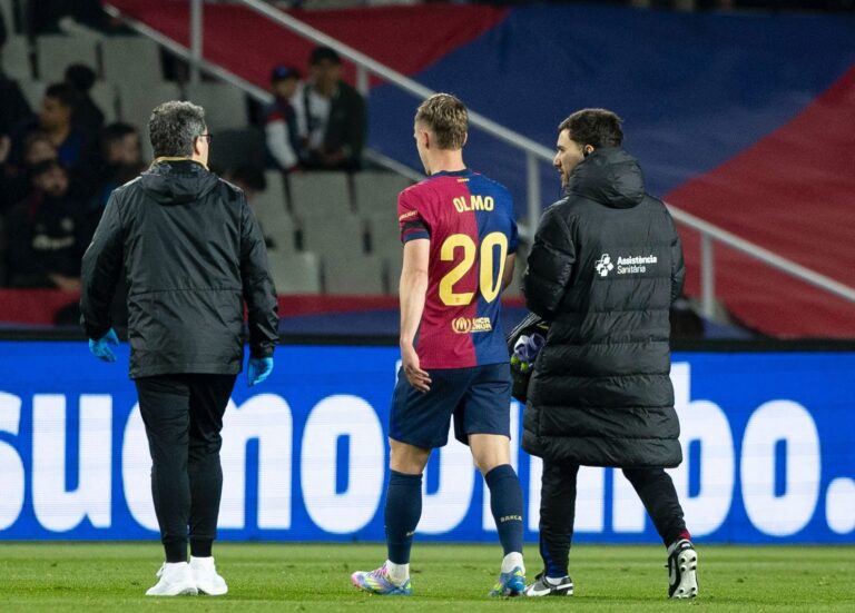 Barcelona manager Hansi Flick provide worrying Dani Olmo injury update