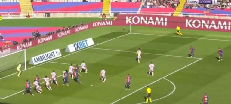 Barcelona take the lead through bizarre Lamine Yamal free-kick