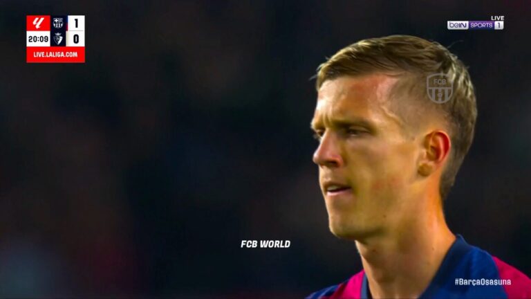 Barcelona double their lead against Osasuna as Dani Olmo scores