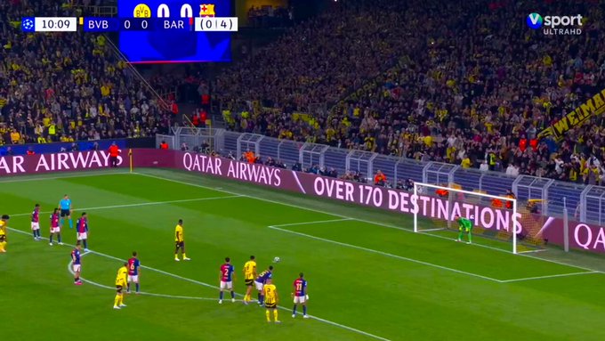 Borussia Dortmund score from the penalty spot against Barcelona