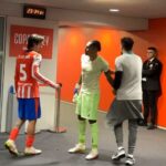 Barcelona star waits behind to swap shirt with Atletico Madrid rival