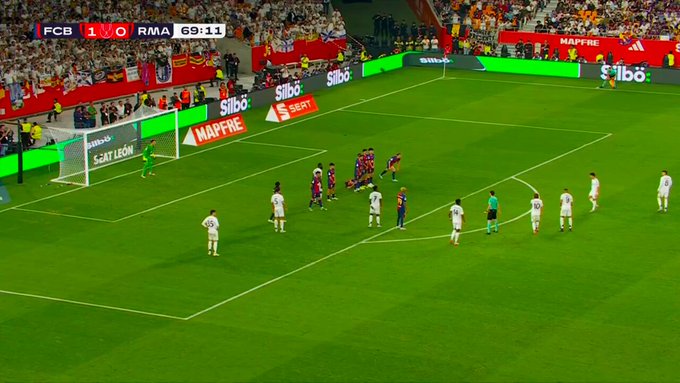 Kylian Mbappe scores freekick as Real Madrid equalise