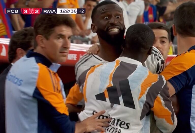 Antonio Rudiger explodes at referee during Copa del Rey final