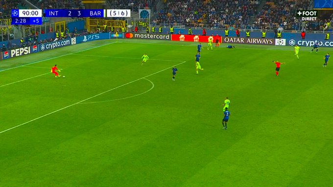 WATCH: Inter force extra time against Barcelona with stoppage time goal